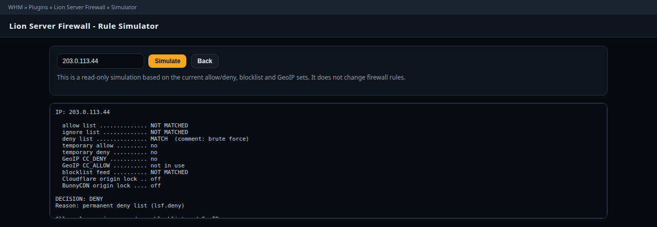 Rule Simulator