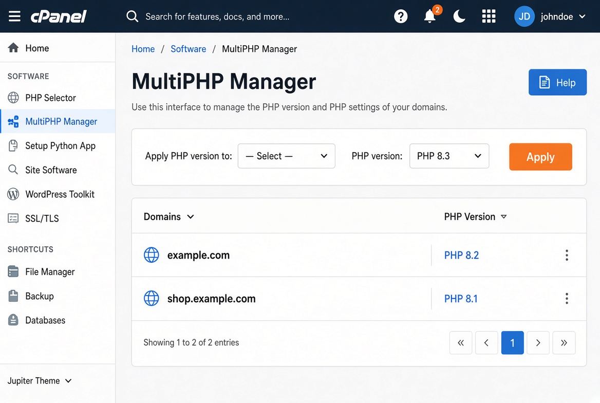 MultiPHP Manager