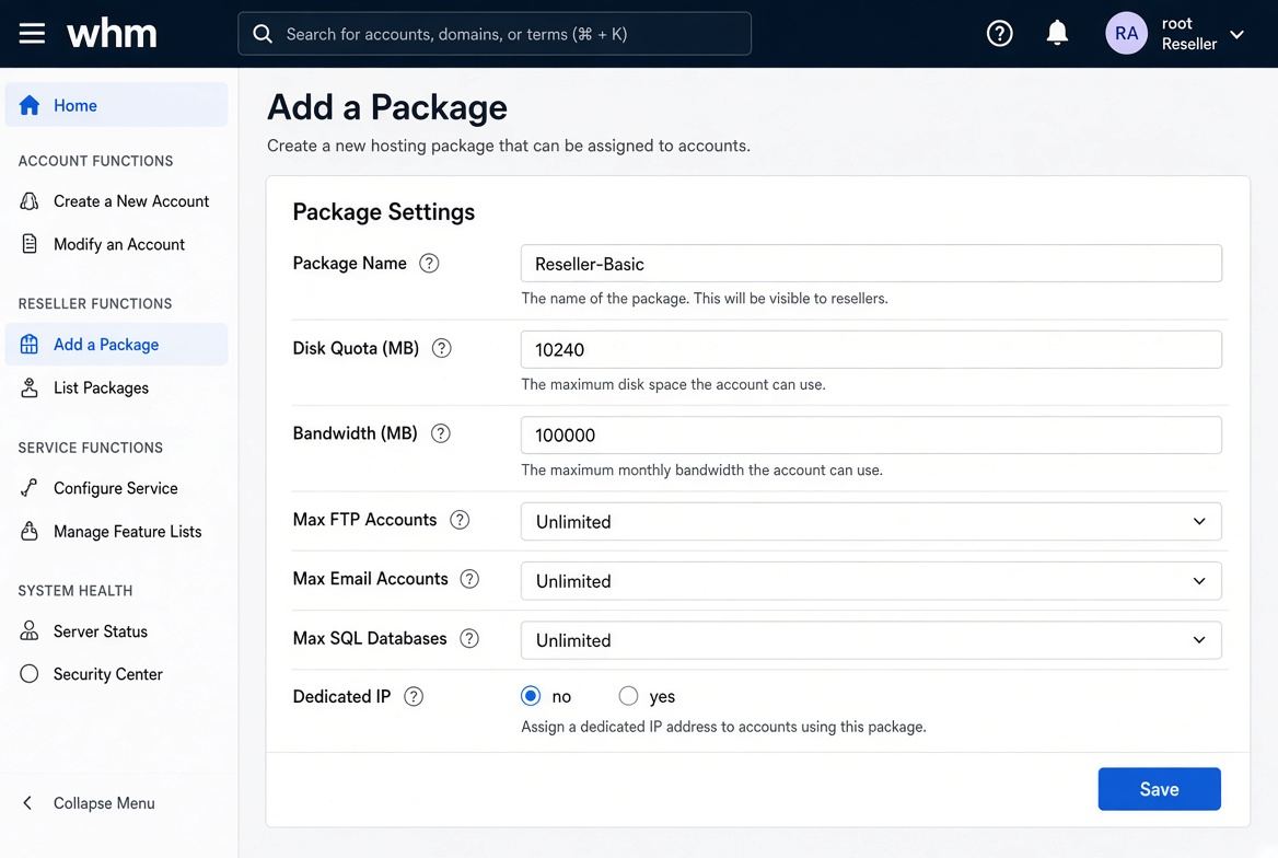 Package limits