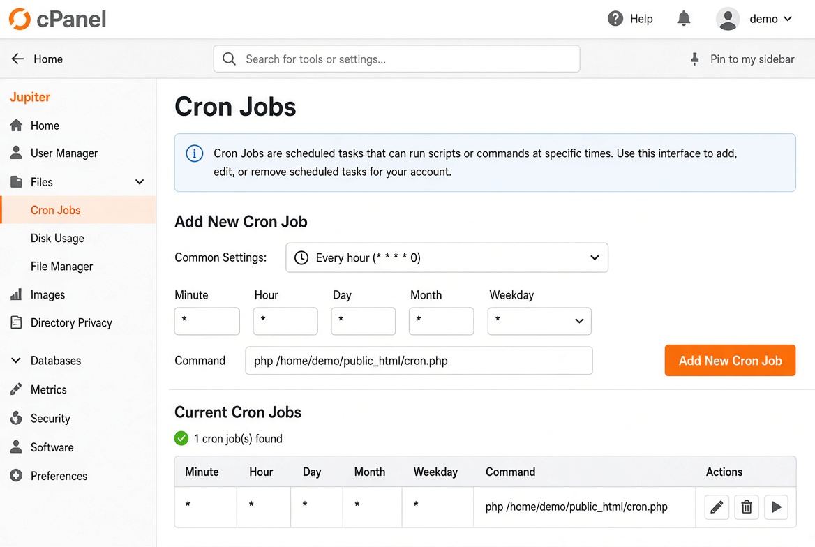 Add a cron job