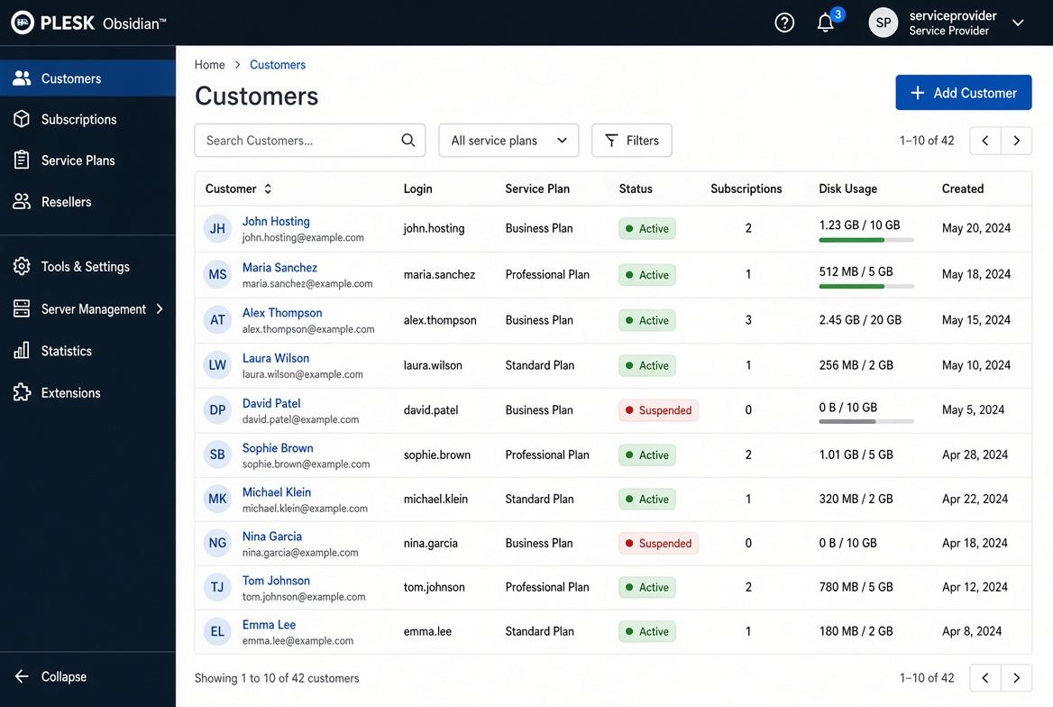 Service Plans