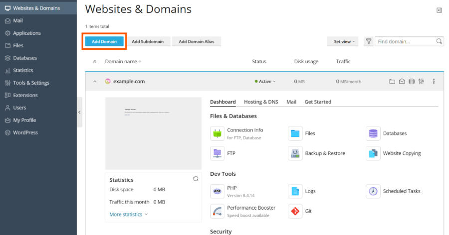 Add Domain