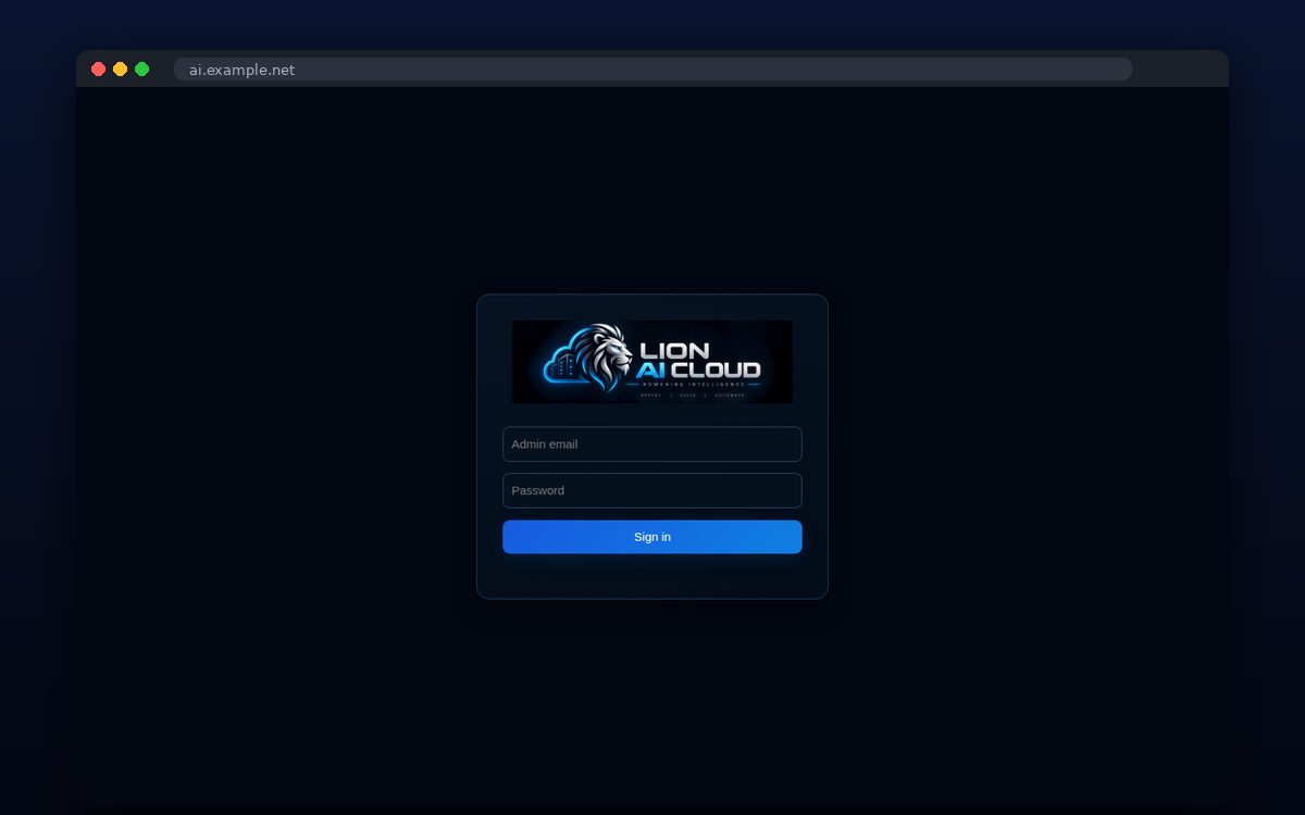 Lion AI Cloud — Σύνδεση